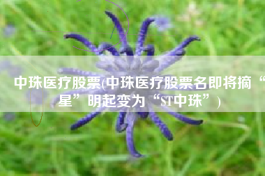 中珠医疗股票(中珠医疗股票名即将摘“星”明起变为“ST中珠”)
