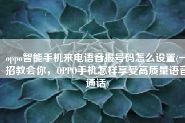 oppo智能手机来电语音报号码怎么设置(一招教会你，OPPO手机怎样享受高质量语音通话)