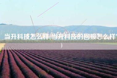 当升科技怎么样(当升科技的回报怎么样？)