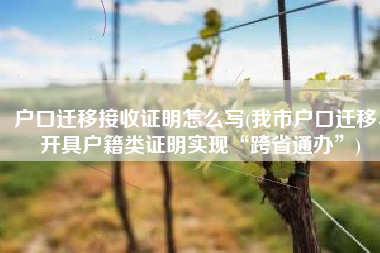 户口迁移接收证明怎么写(我市户口迁移、开具户籍类证明实现“跨省通办”)