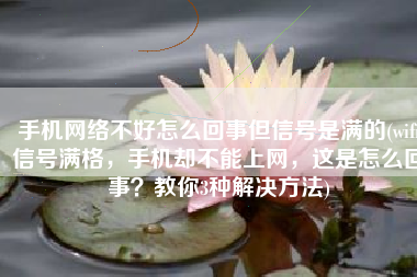 手机网络不好怎么回事但信号是满的(wifi信号满格，手机却不能上网，这是怎么回事？教你3种解决方法)