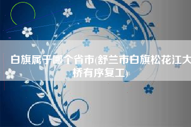 白旗属于哪个省市(舒兰市白旗松花江大桥有序复工)