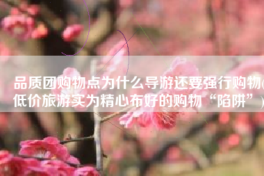 品质团购物点为什么导游还要强行购物(低价旅游实为精心布好的购物“陷阱”)