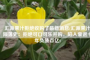 汇源果汁拒绝收购了最新消息(汇源果汁陨落史：拒绝可口可乐并购，陷入衰退十年负债百亿)