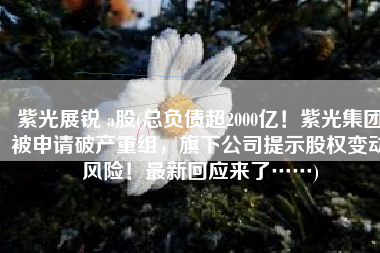 紫光展锐 a股(总负债超2000亿！紫光集团被申请破产重组，旗下公司提示股权变动风险！最新回应来了……)