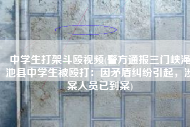 中学生打架斗殴视频(警方通报三门峡渑池县中学生被殴打：因矛盾纠纷引起，涉案人员已到案)