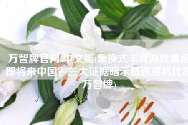 万智牌官网 中文版(集换式卡牌游戏鼻祖即将来中国？三大证据暗示腾讯或将代理万智牌)