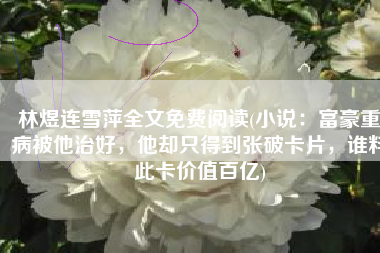 林煜连雪萍全文免费阅读(小说：富豪重病被他治好，他却只得到张破卡片，谁料此卡价值百亿)