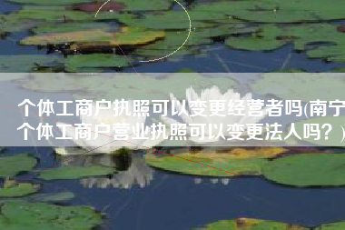 个体工商户执照可以变更经营者吗(南宁个体工商户营业执照可以变更法人吗？)