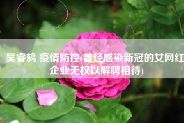 吴睿鸫 疫情防控(曾经感染新冠的女网红，企业无权以解聘相待)