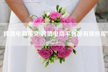 跨境电商英文(跨境电商平台都有哪些呢？)