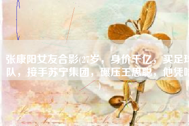 张康阳女友合影(27岁，身价千亿，买足球队，接手苏宁集团，碾压王思聪，他凭啥)