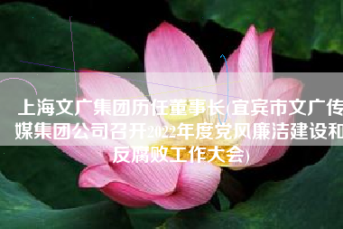 上海文广集团历任董事长(宜宾市文广传媒集团公司召开2022年度党风廉洁建设和反腐败工作大会)