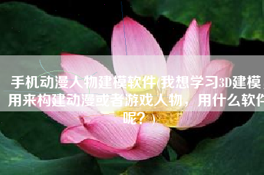 手机动漫人物建模软件(我想学习3D建模，用来构建动漫或者游戏人物，用什么软件呢？)