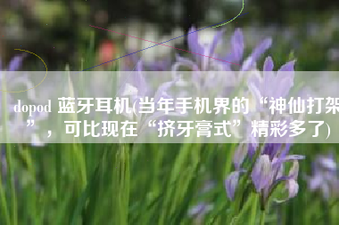 dopod 蓝牙耳机(当年手机界的“神仙打架”，可比现在“挤牙膏式”精彩多了)