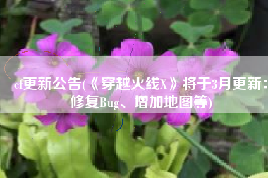 cf更新公告(《穿越火线X》将于3月更新：修复Bug、增加地图等)
