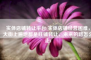 实体店铺转让平台(实体店铺经营困难，大街上遍地都是旺铺转让，未来的路怎么走)