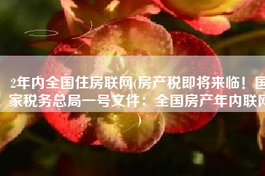 2年内全国住房联网(房产税即将来临！国家税务总局一号文件：全国房产年内联网)