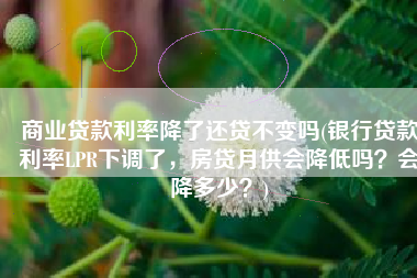 商业贷款利率降了还贷不变吗(银行贷款利率LPR下调了，房贷月供会降低吗？会降多少？)