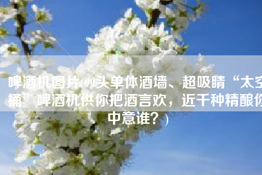 啤酒机图片(99头单体酒墙、超吸睛“太空桶”啤酒机供你把酒言欢，近千种精酿你中意谁？)