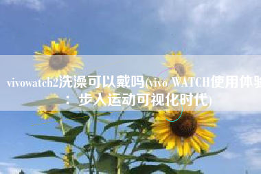 vivowatch2洗澡可以戴吗(vivo WATCH使用体验：步入运动可视化时代)