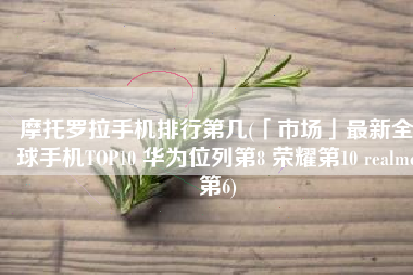 摩托罗拉手机排行第几(「市场」最新全球手机TOP10 华为位列第8 荣耀第10 realme第6)