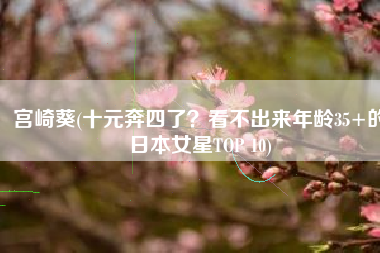 宫崎葵(十元奔四了？看不出来年龄35+的日本女星TOP 10)