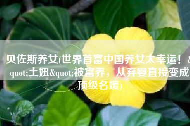 贝佐斯养女(世界首富中国养女太幸运！"土妞"被富养，从弃婴直接变成顶级名媛)