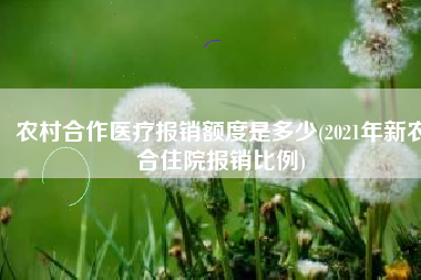 农村合作医疗报销额度是多少(2021年新农合住院报销比例)