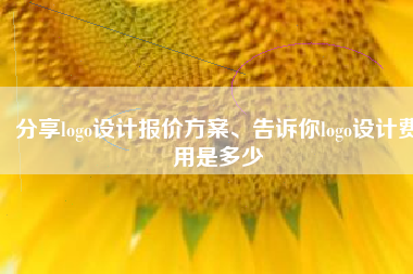 分享logo设计报价方案、告诉你logo设计费用是多少