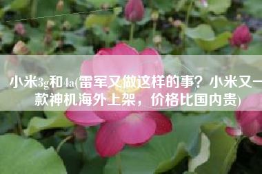 小米3g和4a(雷军又做这样的事？小米又一款神机海外上架，价格比国内贵)