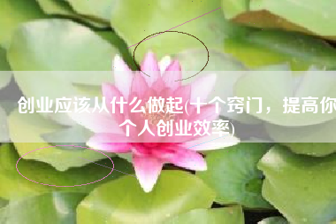 创业应该从什么做起(十个窍门，提高你个人创业效率)