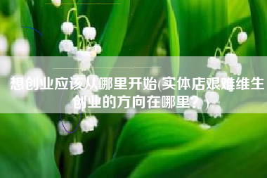 想创业应该从哪里开始(实体店艰难维生，创业的方向在哪里？)