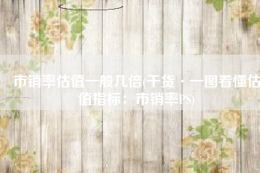 市销率估值一般几倍(干货·一图看懂估值指标：市销率PS)