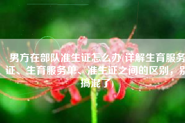 男方在部队准生证怎么办(详解生育服务证、生育服务单、准生证之间的区别，别搞混了)