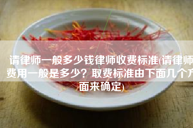 请律师一般多少钱律师收费标准(请律师费用一般是多少？取费标准由下面几个方面来确定)