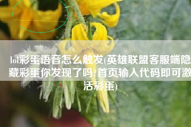 lol彩蛋语音怎么触发(英雄联盟客服端隐藏彩蛋你发现了吗?首页输入代码即可激活彩蛋)