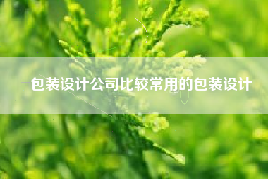 包装设计公司比较常用的包装设计