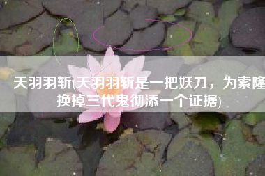 天羽羽斩(天羽羽斩是一把妖刀，为索隆换掉三代鬼彻添一个证据)