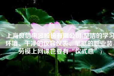 上海良信电器股份有限公司(整洁的学习环境、干净的仪容仪表、笔挺的职业装，劳模上网课也要有“仪式感”)