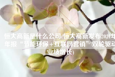 恒大高新是什么公司(恒大高新发布2021年年报“节能环保+互联网营销”双轮驱动业绩增长)
