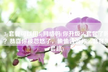 3g套餐可以用5g网络吗(你升级5G套餐了吗？恭喜你被忽悠了，偷偷告诉你5G套餐的套路)