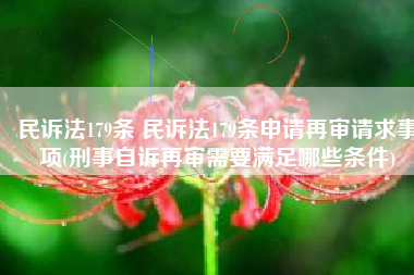 民诉法179条 民诉法179条申请再审请求事项(刑事自诉再审需要满足哪些条件)