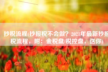 抄税流程(抄报税不会做？2021年最新抄报税流程，附：金税盘/税控盘，送你)