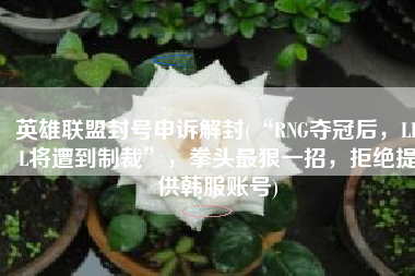 英雄联盟封号申诉解封(“RNG夺冠后，LPL将遭到制裁”，拳头最狠一招，拒绝提供韩服账号)