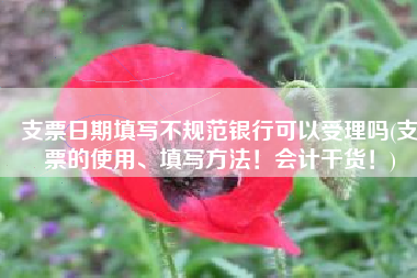 支票日期填写不规范银行可以受理吗(支票的使用、填写方法！会计干货！)