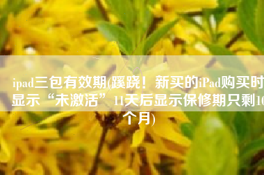 ipad三包有效期(蹊跷！新买的iPad购买时显示“未激活”11天后显示保修期只剩10个月)