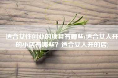 适合女性创业的项目有哪些(适合女人开的小店有哪些？适合女人开的店)