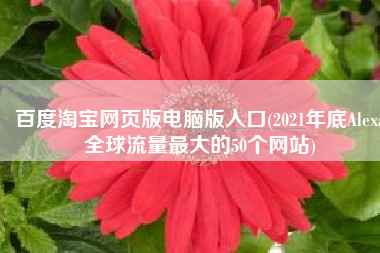 百度淘宝网页版电脑版入口(2021年底Alexa全球流量最大的50个网站)