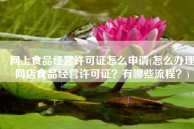 网上食品经营许可证怎么申请(怎么办理网店食品经营许可证？有哪些流程？)